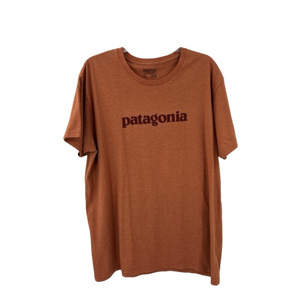 Patagonia Slim fit Rust Color Short Sleeve Crewneck Soft T-Shirt SZ XXL